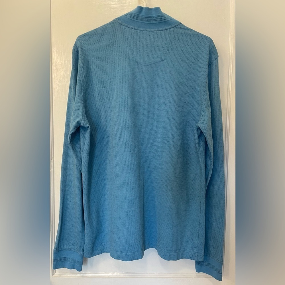 Robert Graham Cotton Quarter Zip Lightweight Sweater Large - Picture 2 of 6